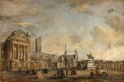 Jean-Baptiste Lallemand Place Royale de Dijon en oil painting artist